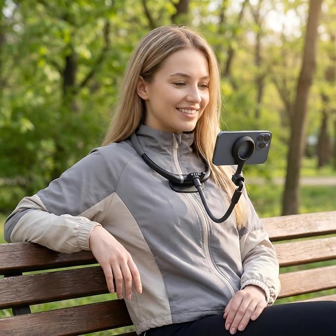 Neck Phone HolderFlexible Gooseneck Hand Free Cell Phone Stand | 360° Rotation Adjustable Phone Holder for Bed Universal Multi-Functional Phone Stand for 4.7''-6.7'' Phone