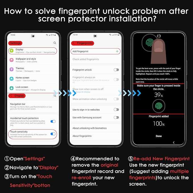 Asstar [2 Pack Samsung Galaxy S23 Ultra Privacy Screen ProtectorSupport Fingerprint Unlock Screen Protector9H Tempered Glass Film Screen Protector