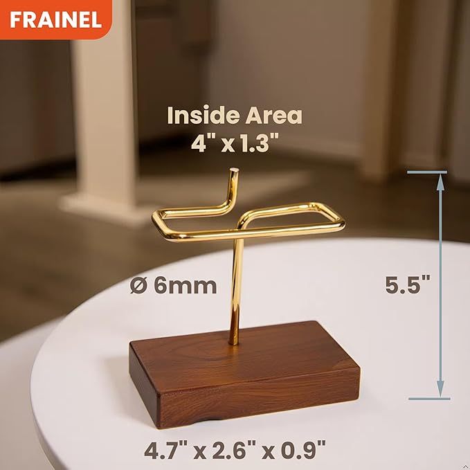 FRAINEL Walnut Wood Coffee Filter Holder, Cone Filter Paper Stand, Coffee Paper Storage Container for Counter, Bar Accessory, Table Decor | Compatible with V60#01#02