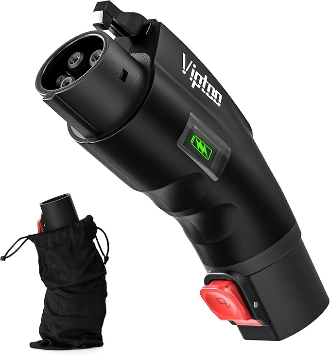 VIPTOO Adapter for Tesla to J1772 Adapter, Compact with Light Indicator, Compatible with Tesla Wall/Mobile/Destination Chargers, Converts Tesla to J1772 for Non-Tesla EVs (for J1772 EVs Only)