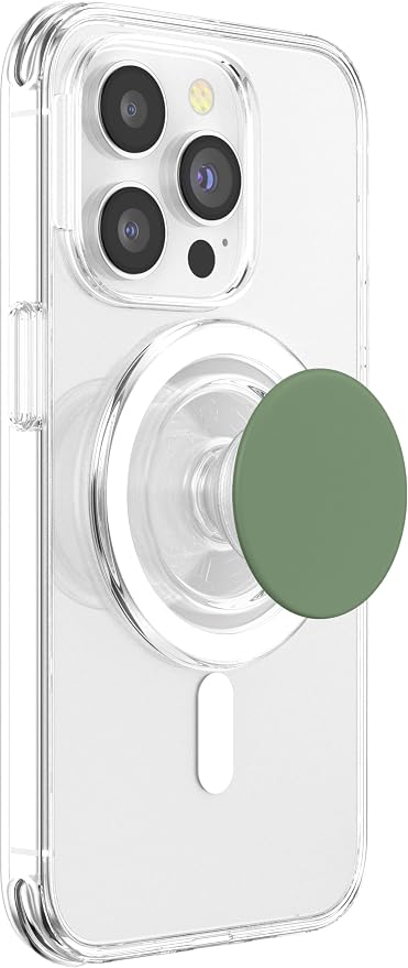 Matte Olive Green PopSockets PopGrip: Swappable Grip for Phones & Tablets PopSockets Adhesive PopGrip