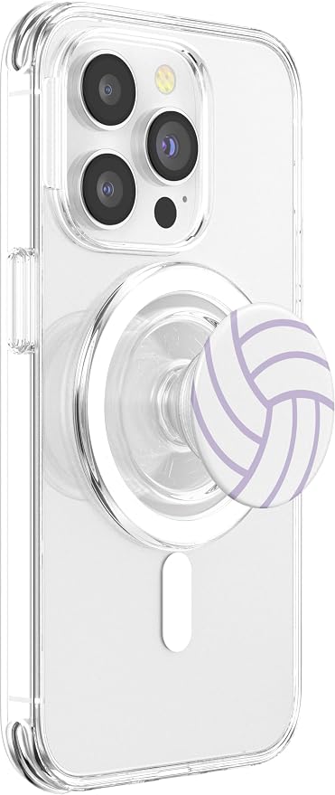 White Light Pastel Purple Volleyball PopSockets Adhesive PopGrip