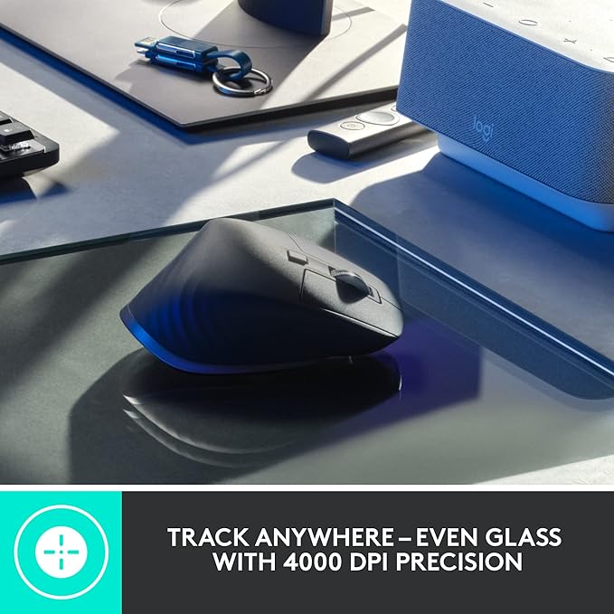 Logitech MX Mechanical Full-Size Illuminated Wireless Keyboard, Clicky, and MX Master 3S Performance Wireless Bluetooth Mouse Bundle, macOS, Windows, Linux, iOS, Android