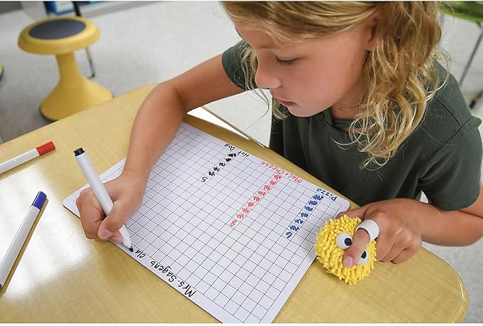 Pacon® 2-Sided Math Whiteboards, 1/2" Grid/Plain, Pack of 10