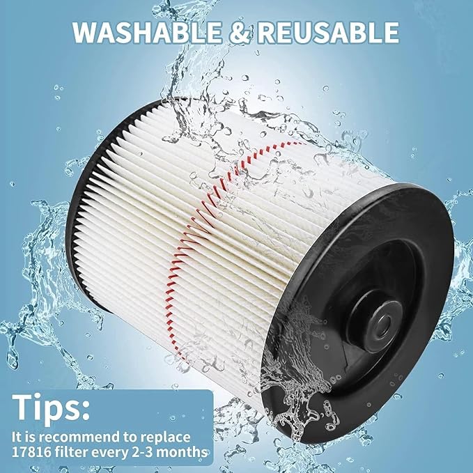 2 Pack - Cartridge Filter for Craftsman 9-17816 17816 Vacuum Filter General