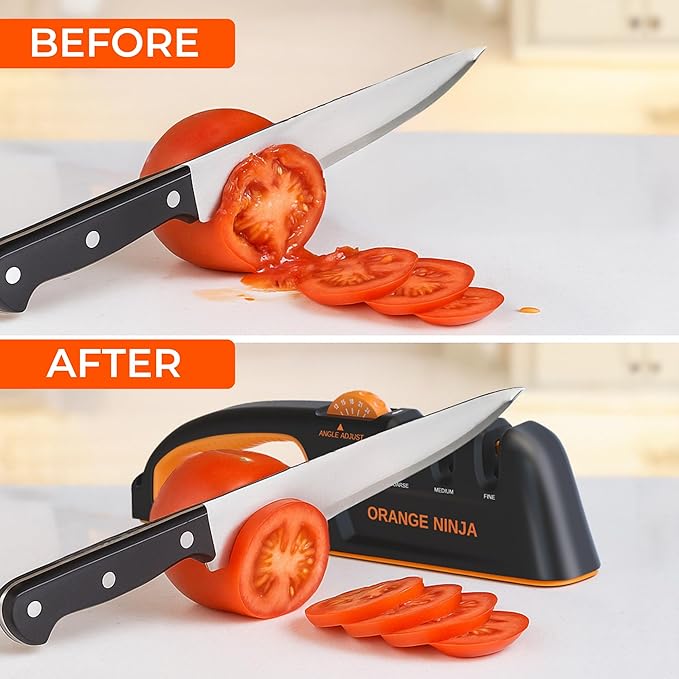 5 Precision Adjust Knife Sharpener- 3-Stage Premium Kitchen Knife Sharpener