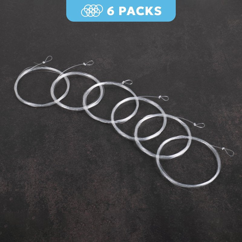 SF Pre-Tied Loop for Fly Fishing Tapered Leader Nylon (6 Packs) 7.5ft 4X