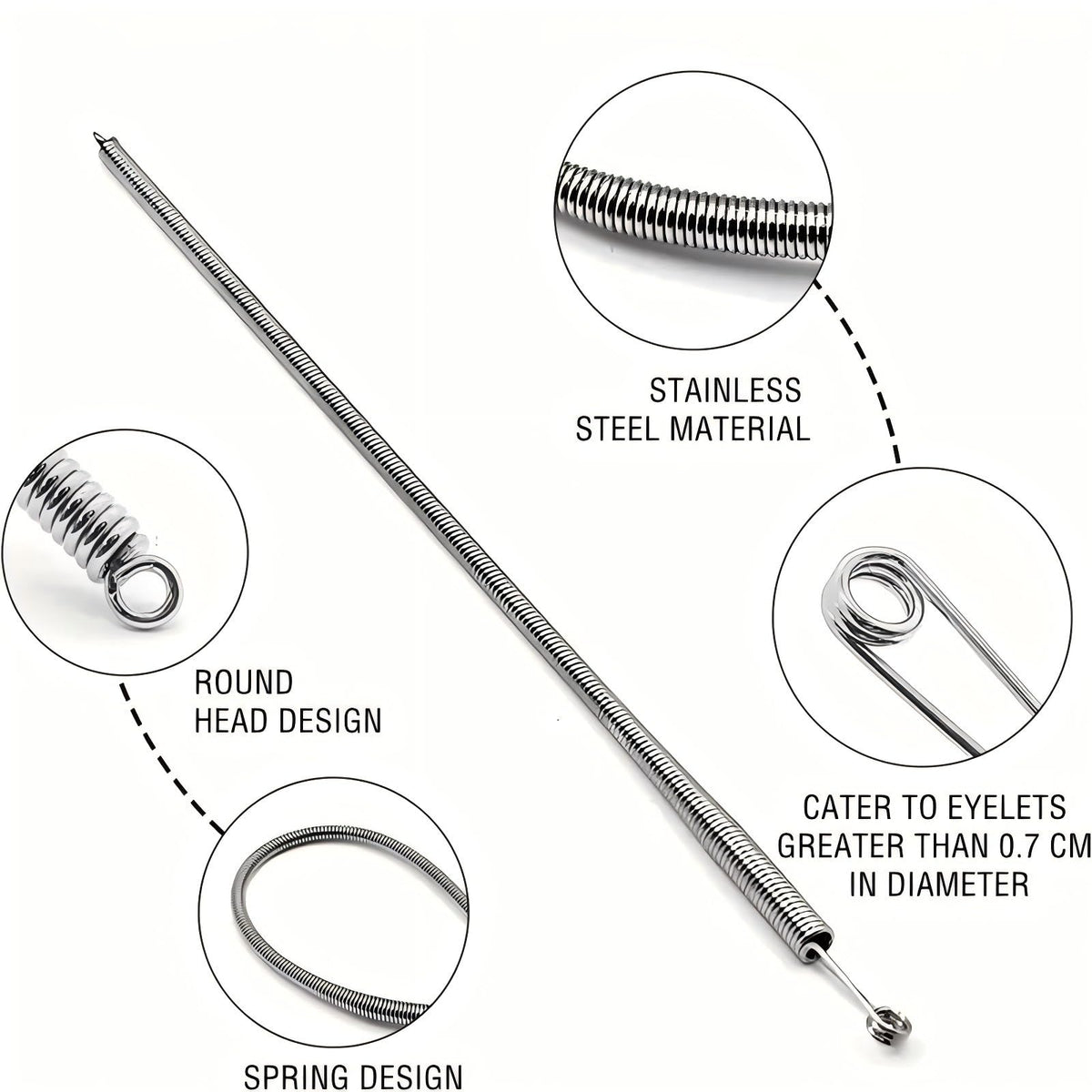 Efficient Threader Universal Rope Threader with Spring-Loaded Eye, Ideal Home Sewing and Multi-Purpose Elastic Waistband Tool Spring Loaded Durable Accessories 1Pcs