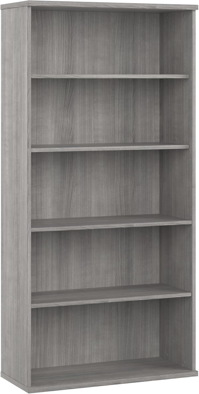 Bush Business Furniture Studio C 5 Shelf Bookcase, Platinum Gray