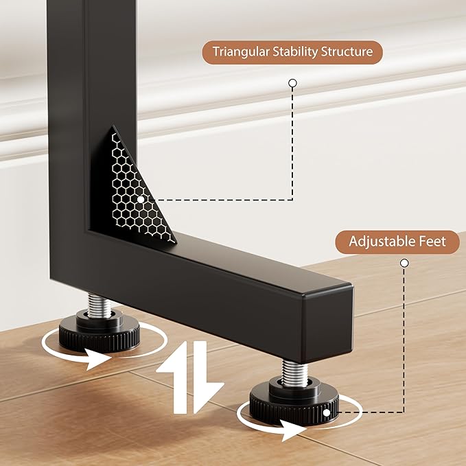 GRLEAF 39" Adjustable Height Narrow Console Table with Power Outlets, Long Sofa Table with Charging Station Behind Couch Table Skinny Entryway Table for Living Room, Hallway and Office – Black