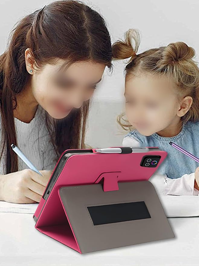 Case for Urao X109 10.1 Inch Tablet (Black) | PU Leather Folding Cover with Pen Holder and Wrist Strap Business Travel Portable