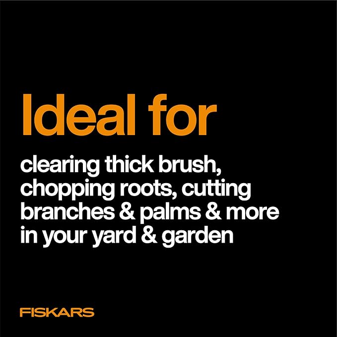 Fiskars Machete Knife, Machete For Cutting Trees, Heavy Duty, 18-Inch Bushcraft Axe Branch Cutter with Rust-Resistant and Low-Friction Blade Coating and Nylon Sheath