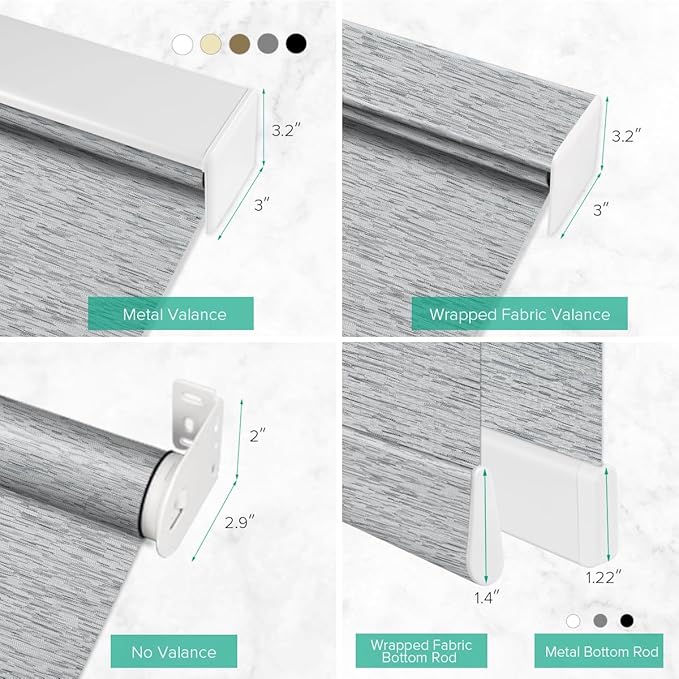 Kilonity Motorized Roller Shades, Light Filtering Remote Control Custom Window Shades Compatible with Alexa Google Assistant via RF Hub, Rechargeable Electric Blinds for Windows (Texture Grey)