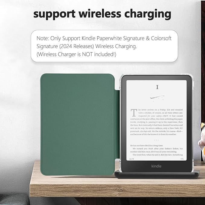 E NET-CASE Case for All-new 2024 Released & Kindle Colorsoft (2025) 7 inch Ebook Electronic ReaderClear Back Shell Durable PU Leather Cover with Auto Sleep WakeApricot Flower