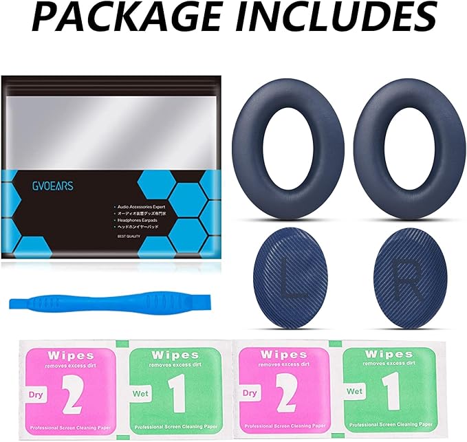Premium Replacement Ear Pads for Bose QC35 & QC35ii Headphones by GEVO- Comfortable Adaptive Memory Foam and Extra Durable - Fits QuietComfort 35 & 35ii / SoundLink 1&2 AE(Over-Ear(Blue)