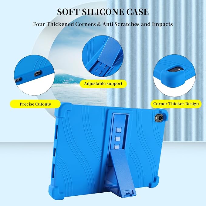 Case for onn 12.1 Tablet Pro (2024 Model)/for Onn 12.1 Tablet Pro 100146663 Case with Kickstand Shockproof Silicone Case for Walmart Onn 12.1 Tablet Pro (2024 Model:100146663) (Blue)
