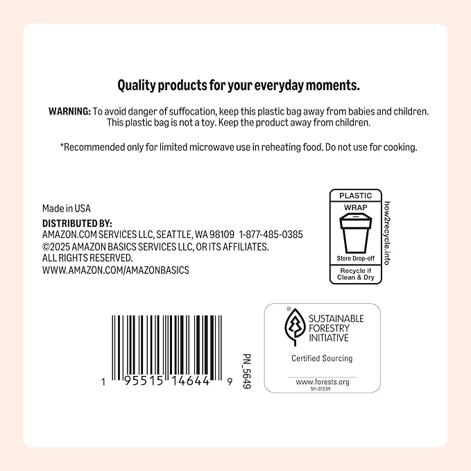 Amazon Basics 9" Uncoated White Paper Plates 100 Count (Pack of 1)
