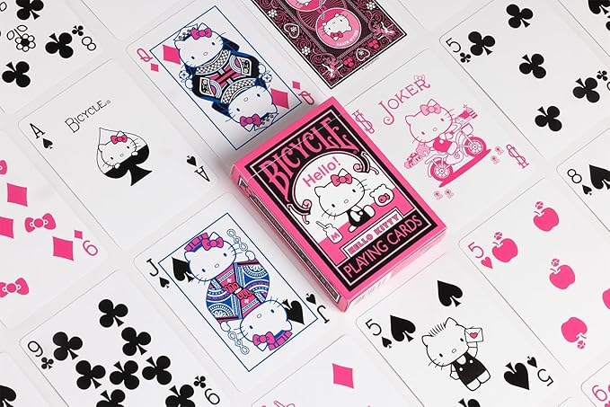 Bicycle Hello Kitty Playing Cards, Black & Pink, 1 Deck