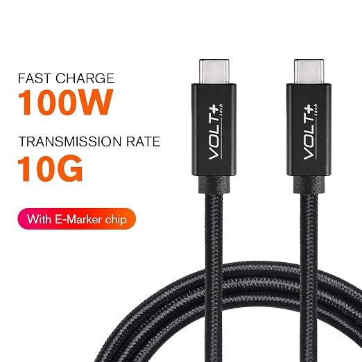 PRO Dual PD USB-C Compatible with ZTE Axon 7 Data Cable Gen4 USB-C 4.1 Thunderbolt 3/4 at 100W +10Gbps Speeds +HDMI Power Delivery (1.2M/4Ft)