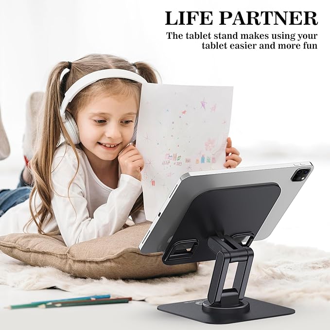 1 PCS Phone Stand Adjustable + 1PCS Tablet Stand 360° Rotated