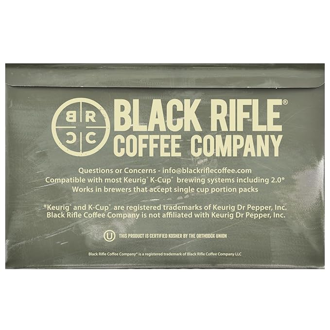 Black Rifle Coffee Medium Roast K Cup Coffee AK Espresso 12 Count