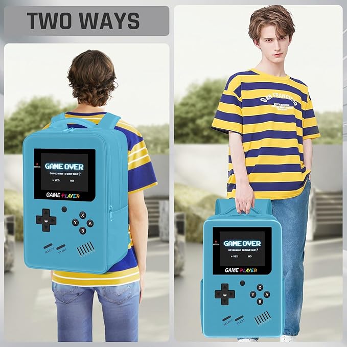 Gamer Backpack for Boys,School Boys Backpack for Kids Children Teens Elementary Middle High School,17" Large Capacity Student Bookbag & Multifunctional Video Game Travel Bag