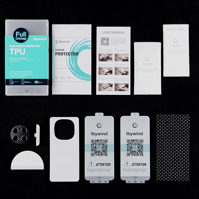 Ibywind for Honor Magic 7 Lite/X9c 5G Screen Protector2-PackHydrogel Film with Camera Lens ProtectorEasy Installation ToolBubble-FreeFingerprint Unlock CompatibleAnti-ShatterAnti-Scratch