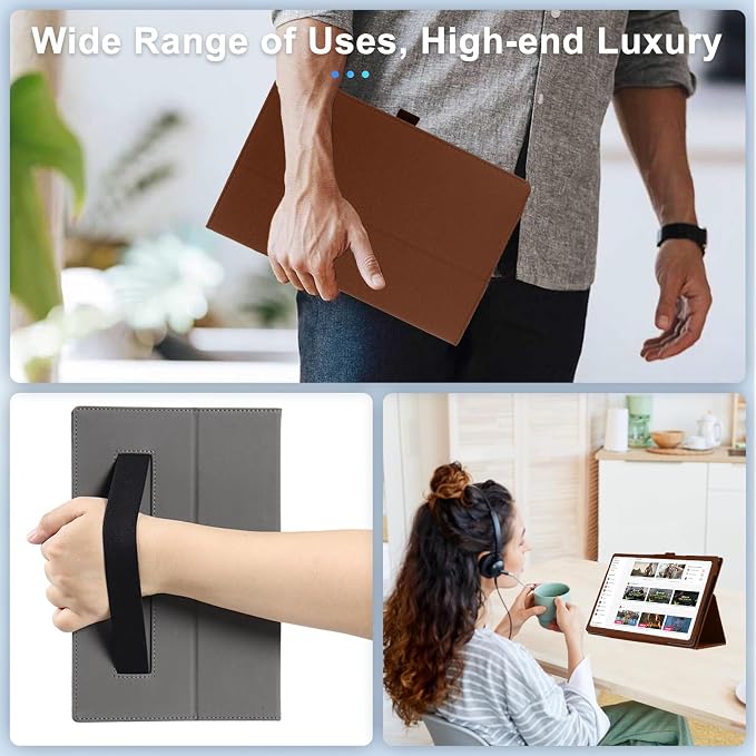 Case for TCL Note A1 NXTPAPERNOUKAJU Tablet Protection CoverFolding Stand with Pencil Holder and Wrist StrapDrop-ResistantProtection Case for TCL Note A1 NXTPAPER Tablet 11.5inch(Brown)