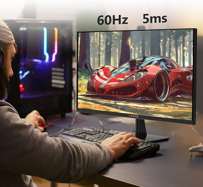 Z-Edge U27P4K 27-inch 4K Monitor IPS Ultra HD 3840x2160, 60Hz Refresh Rate, PC Monitor Gaming, 100% sRGB, HDMI x 2 and DP x 2