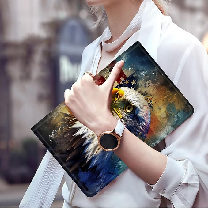 FUYOCWE for iPad Pro 13 Inch Case (M47th Generation2024 Model A2925A2926A3007)PU Leather Slim Folding Stand Case for iPad 13 7th GenAuto Sleep Wake Cover -A Dream Catcher Wolf