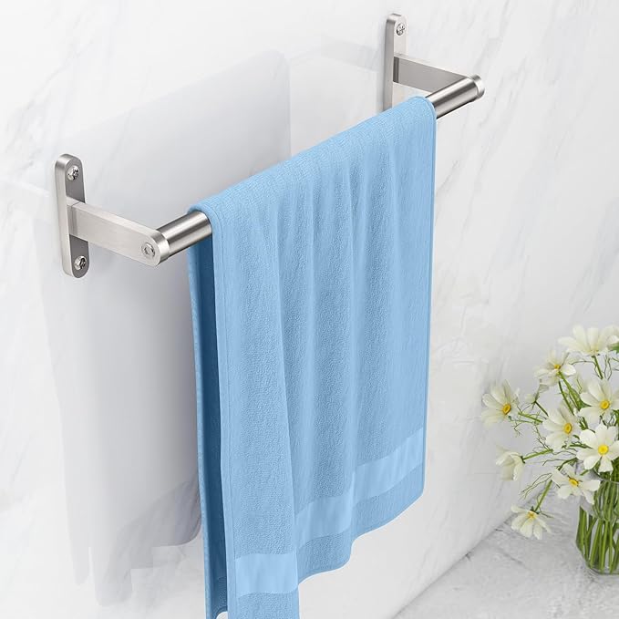 16 Inch Bathroom Towel Bar, KLJKPA Towel Racks for Bathroom Wall Mounted, Stainless Steel Heavy Duty Modern Single Towel Bar Holder, Brushed Nickel