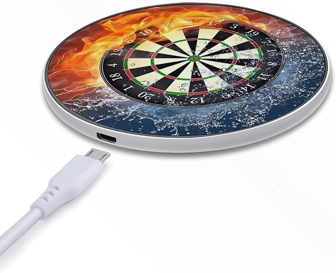 Dart Board Wireless Charger Portable Fast Charging Pad Lightweight Wireless Charging Pad 10W Slim Charging Station for Phone Charger Mat for Travel Home Office Desk