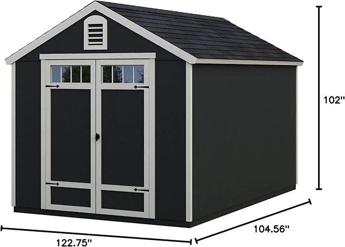 Handy Home Products Greenbriar 8X10 Do-It-Yourself Storage Shed with Floor, Does not Include Paint and Roofing Shingles