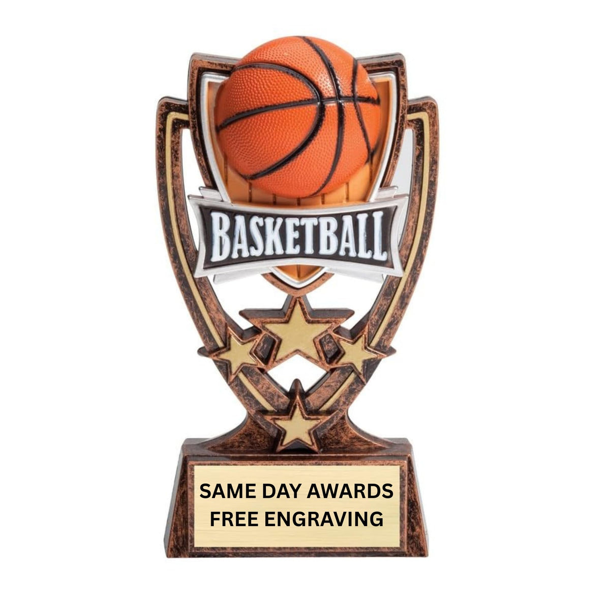 Same Day Awards 4 Star Basketball Trophy