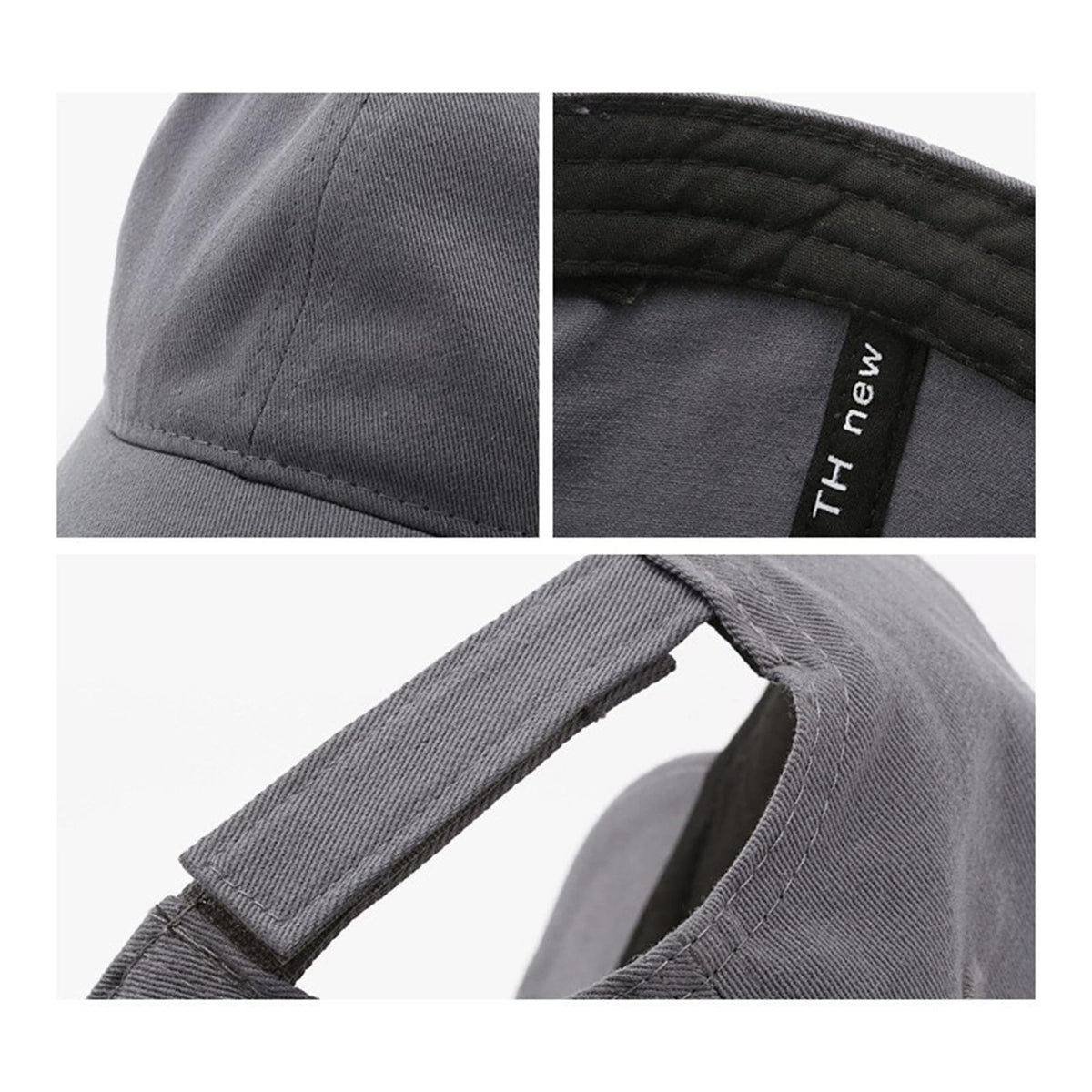 talajee Short Brim Unconstructed Soft Cotton Plain Baseball Cap Adjustable Washed Low Profile Dad Hat for Men Women (US, Alpha, One Size, Black)