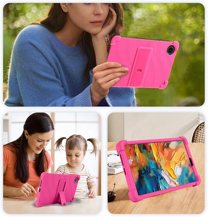 Case for TCL TAB 8 NXTPAPER 5G 8.7-Inch Tablet – Shockproof Silicone Protective Cover with Kickstand Drop-Resistant Business Style (Black)