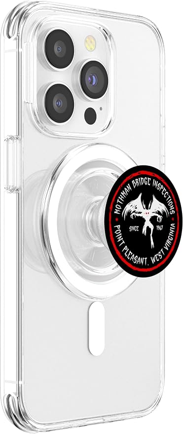 Mothman Bridge Inspections Funny Cryptid Folklore Mothman PopSockets Adhesive PopGrip