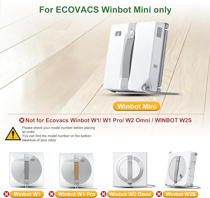 Cleaning Rag for ECOVACS Winbot Mini Window Vacuum Cleaner Robot, Washable and Reusable Winbot Mini Mop Pad Accessories, 12 Pcs Mop Cloth Replacement, No. W-CC02-0012