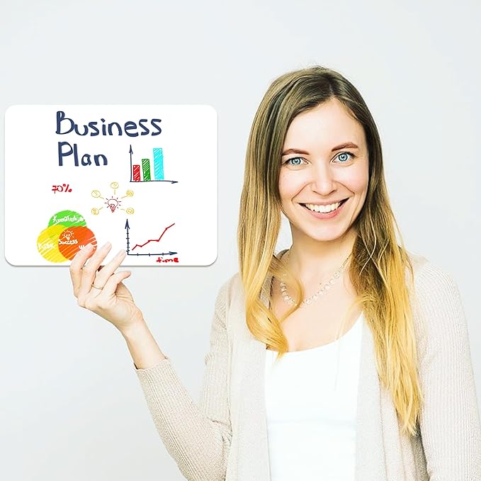 2 PC Small White Board Dry Erase Classroom Pack Boards 9" x12”Personal Whiteboards for Students Teachers Lapboards
