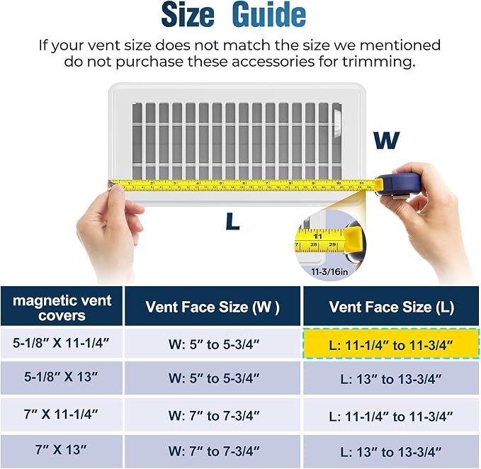 Magnetic Vent Covers with Vent Screen 7x11.3 Inch, Ceiling Air Vents to Block
