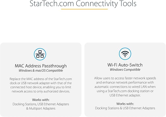 StarTech.com USB C to Gigabit Ethernet Adapter w/USB A Port - White 1Gbps NIC USB 3.0/USB 3.1 Type C Network Adapter - 1GbE USB-C RJ45/LAN TB3 Compatible Windows MacBook Pro Chromebook (US1GC301AUW)