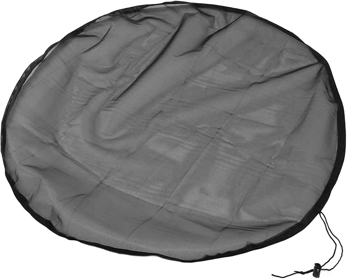Rain Mesh Cover, Mesh Cover for Rain Barrels, Drawstring Leaf Filter Water