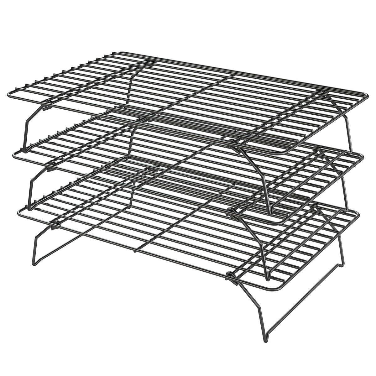 Cooling Racks for Cooking and Baking - 2 PCS 10" x 16" Grid Wire Baking Rack for Oven Cooking, Baking, Grilling, Roasting - Dishwasher Safe Bacon Rack - Fits Half Sheet Cookie Pan