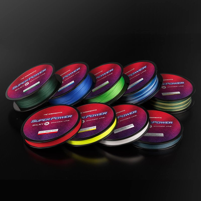 KastKing Superpower Silky8 Braided Fishing Line, Blue, 8 Strands, 80 LB, 300 Yds