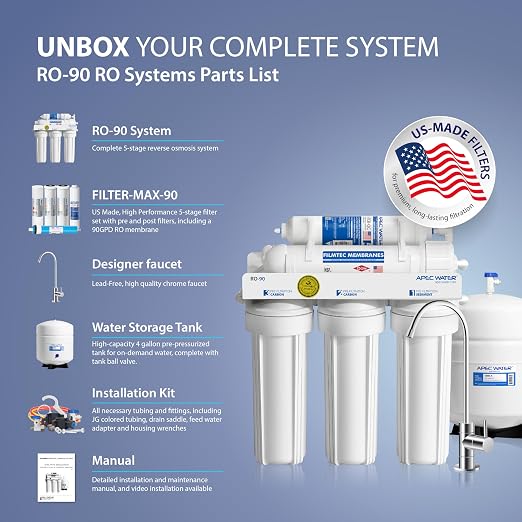 APEC Water Systems RO-90 Ultimate Series Top Tier Supreme Certified High Output