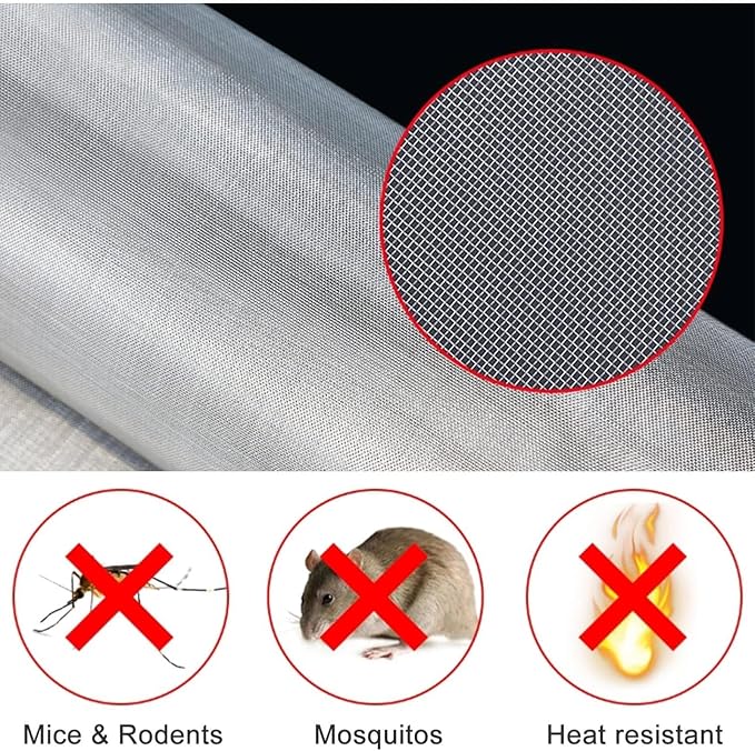 Stainless Steel Screen Mesh 30 Mesh Cloth, 304 Wire Netting Roll, Durable