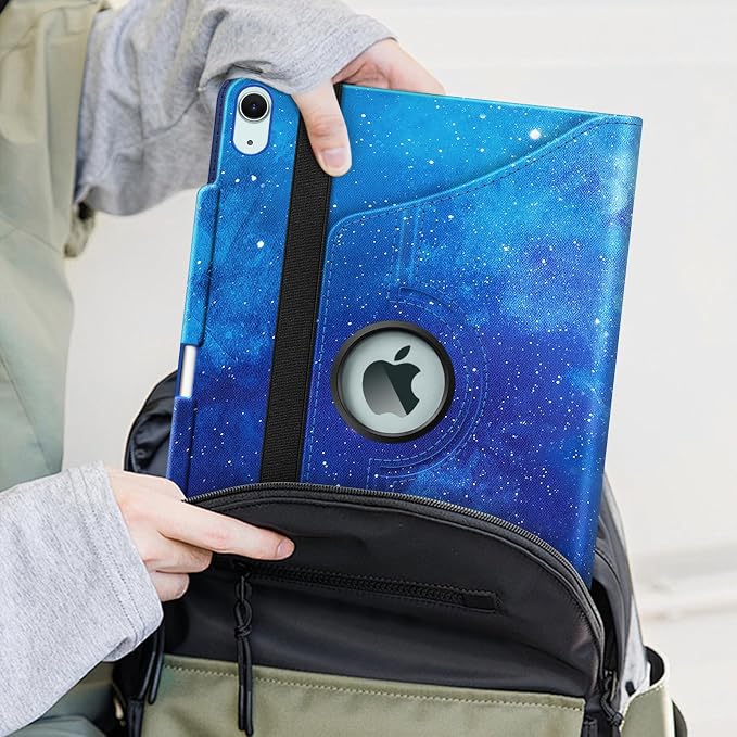 Fintie Rotating Case for iPad Air 13-inch M4/M3/M2 (2026/2025/2024) | 360° Swivel Stand Landscape & Portrait Viewing Shockproof Protective Cover Pencil Holder Auto Sleep/Wake Black