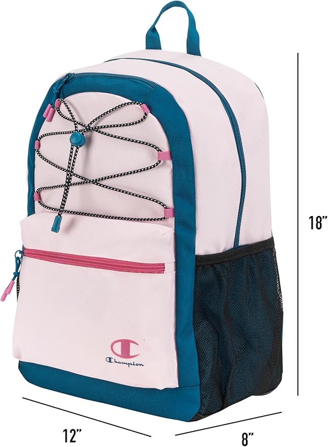 Champion Bungee Backpack, Pink/Blue, OS
