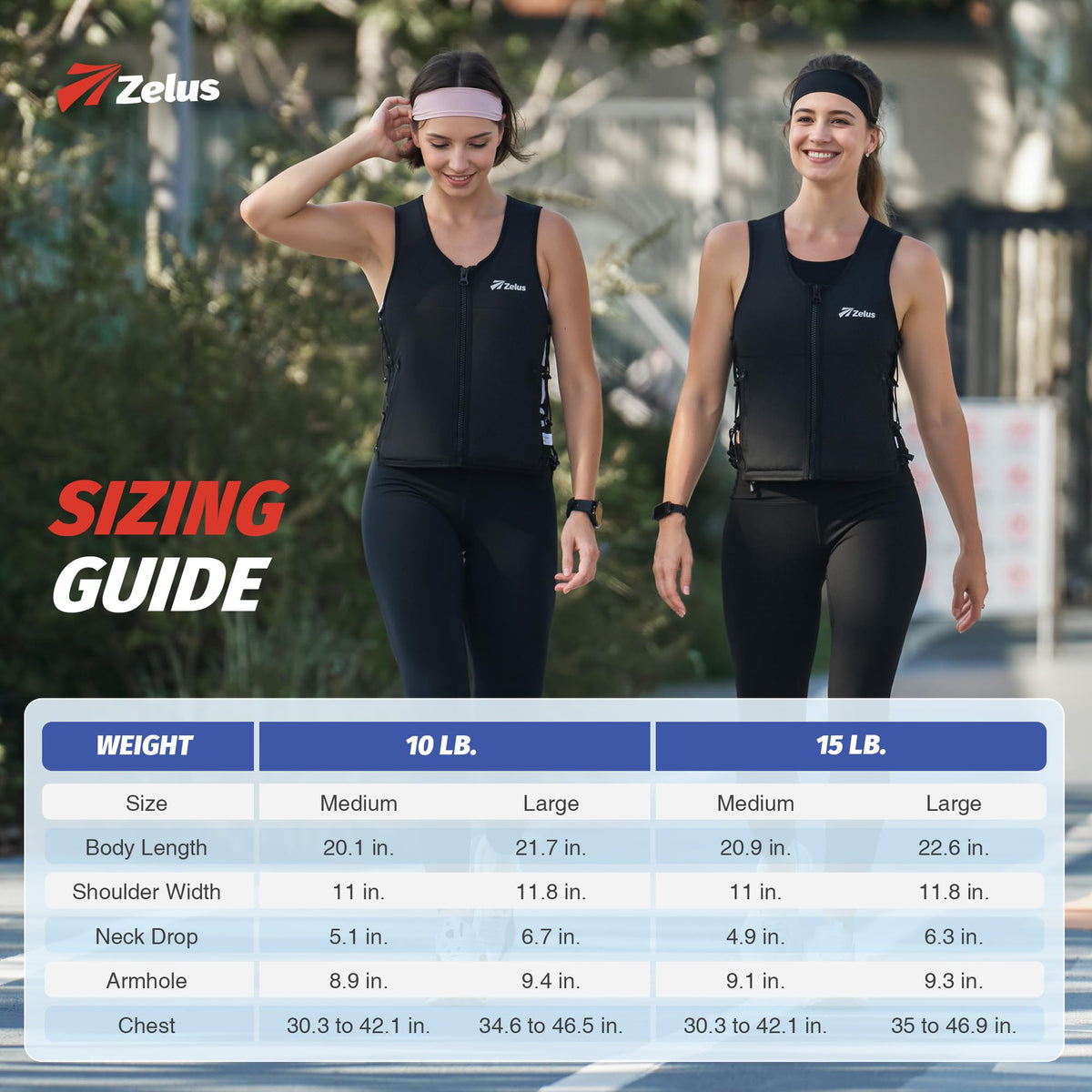 Zelus Weighted Vest for Women Men,Adjustable Z-Fit Slim Walking Vest 1-10lb