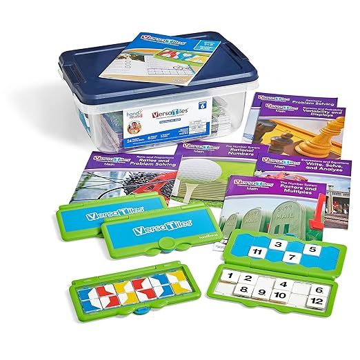 hand2mind VersaTiles Math Classroom Set, an Independent Self-Checking & Skill Practicing System (Grade 6), Aligned to State and National Standards